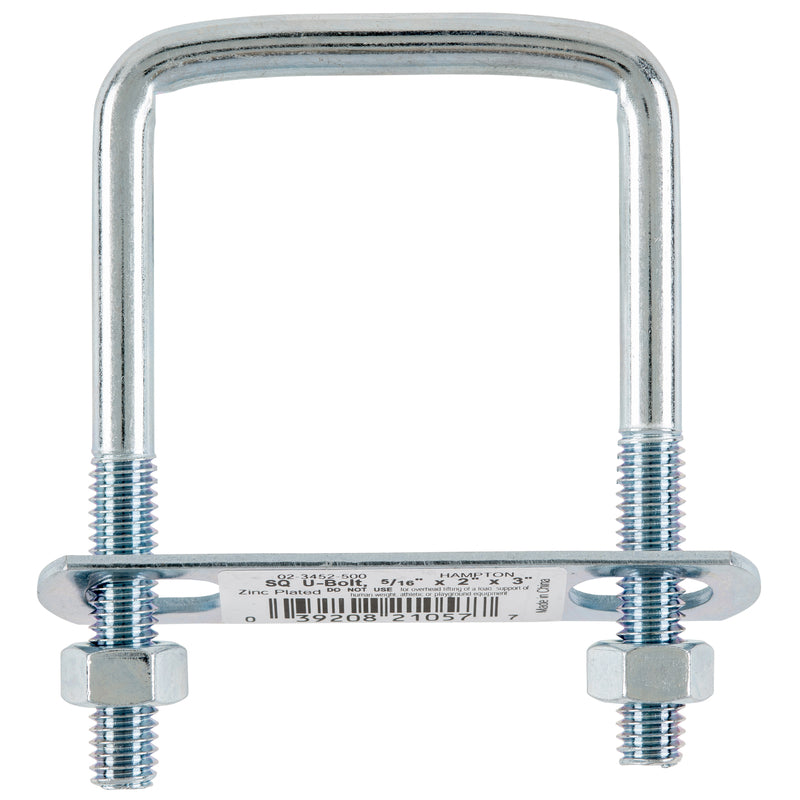 BOLT U SQ5/16"X2"X3"