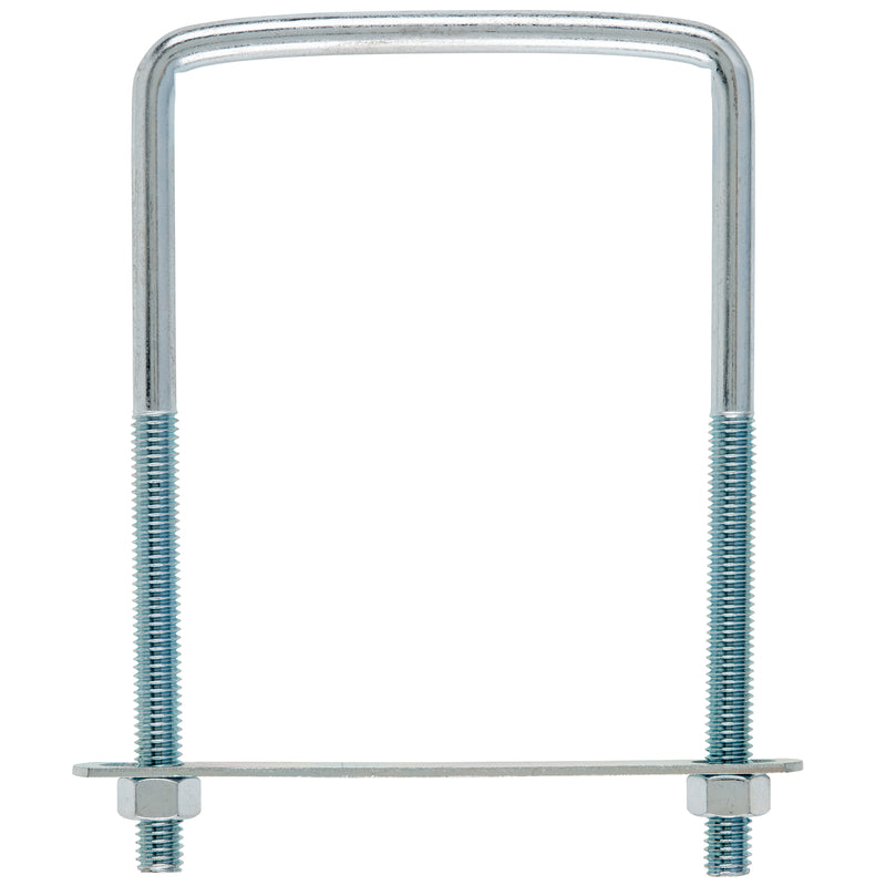 Hampton 3/8 in. X 4 in. W X 6 in. L Coarse Zinc-Plated Steel Square Bend U Bolt