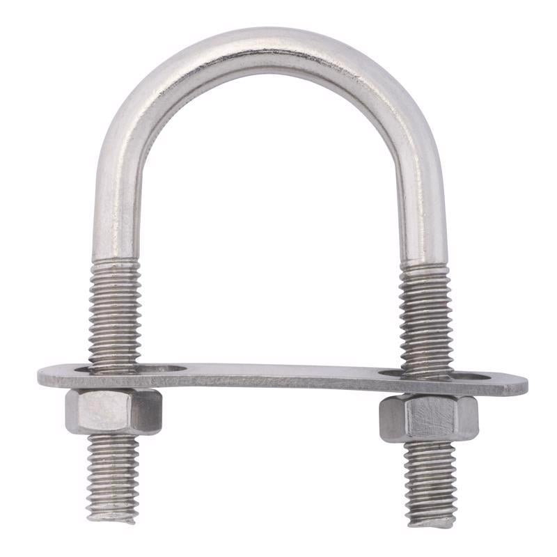 Hampton 5/16 in. X 1-3/8 in. W X 2-1/2 in. L Coarse Zinc-Plated Stainless Steel U-Bolt