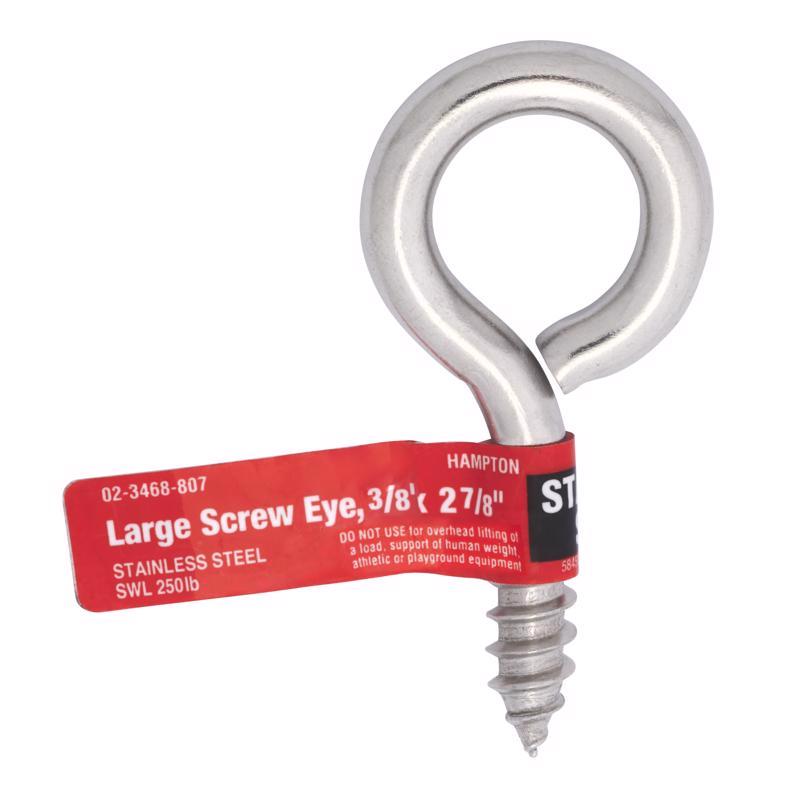 SCREWEYE LG 3/8"X2.88SS