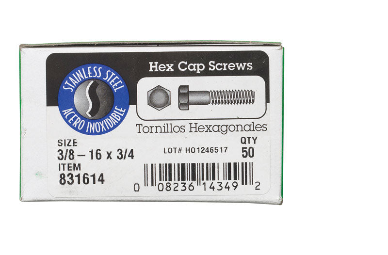 BOLT 3/8HEX3/4" SS