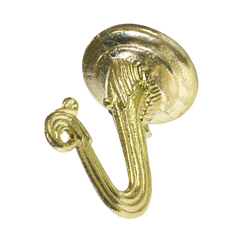 OOK Jumbo Bright Brass Gold Steel 1-1/2 in. L Swag Hook 30 lb 1 pk