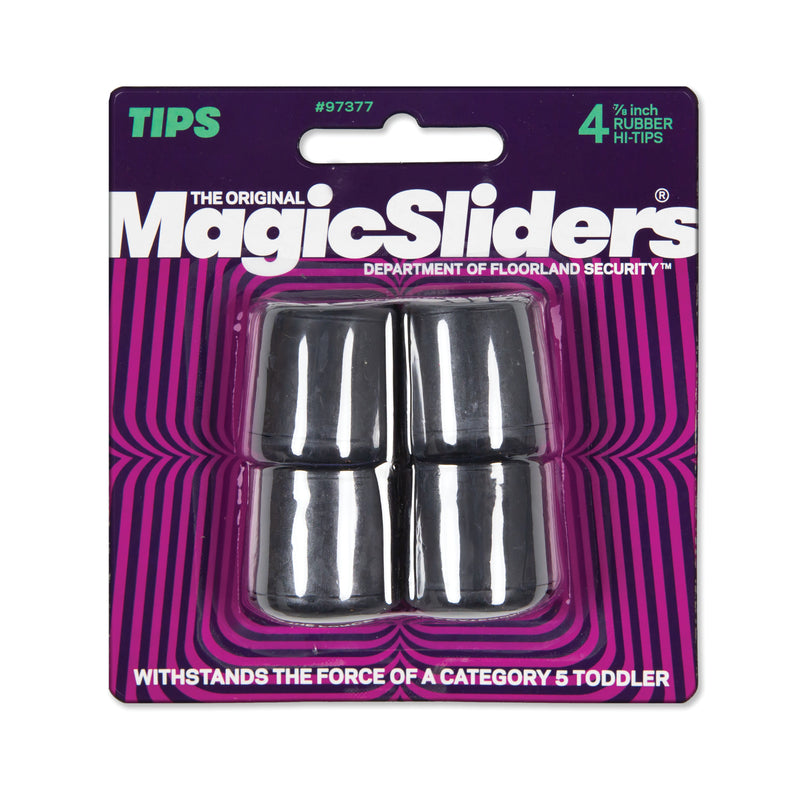 LEG TIP RBR BLK 7/8" 4PK