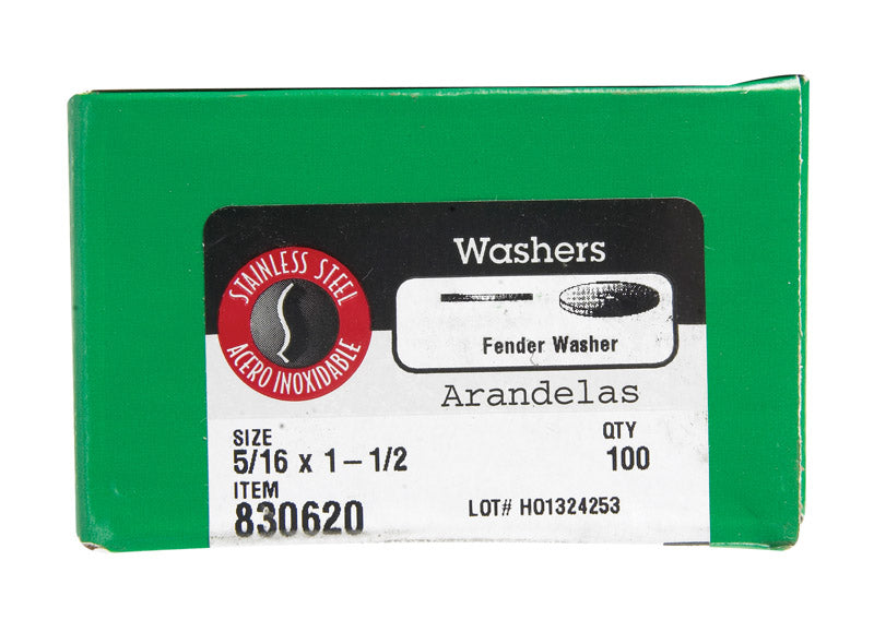 WASHR FNDR5/16X1.5 BX100