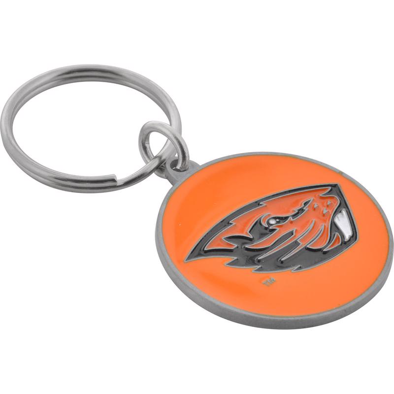 HILLMAN NCAA Tempered Steel Orange Split Ring Keychain