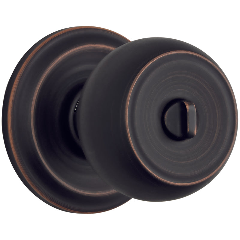 Brinks Push Pull Rotate Stafford Oil Rubbed Bronze Entry Knob KW1 1.75 in.