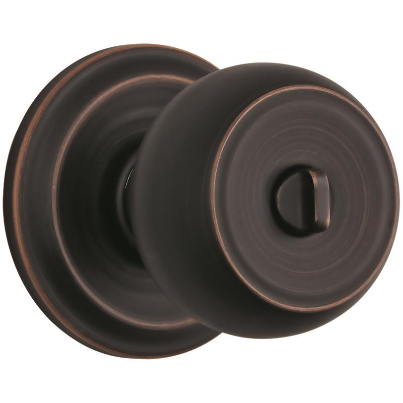 Brinks Push Pull Rotate Stafford Oil Rubbed Bronze Entry Knob KW1 1.75 in.