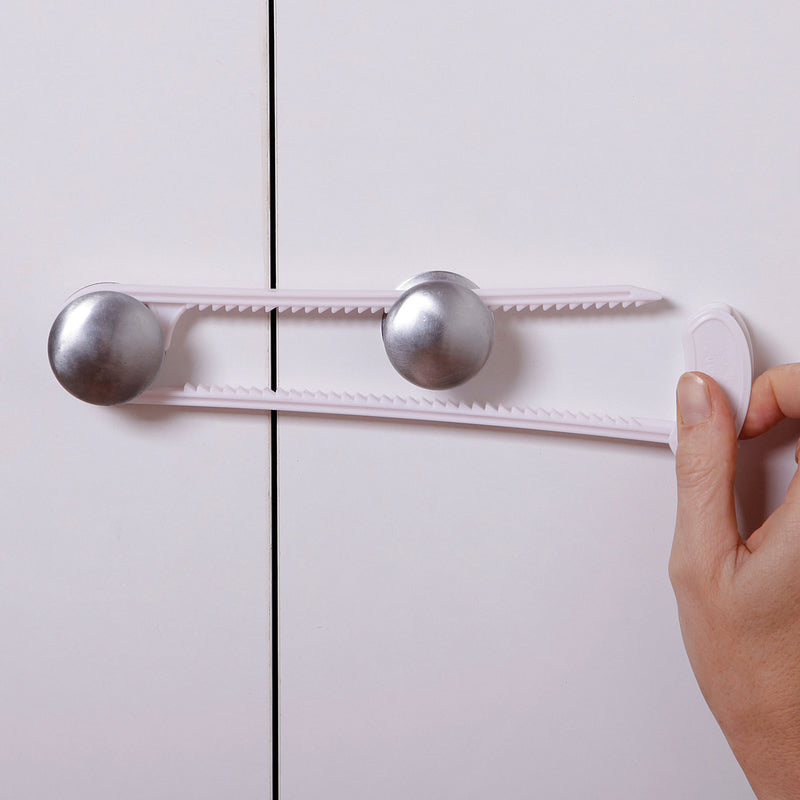 Dreambaby White Plastic Cabinet Slide Locks 2 pk