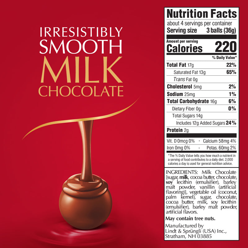 Lindt Lindor Milk Chocolate Truffles Chocolate Truffles 5.1 oz
