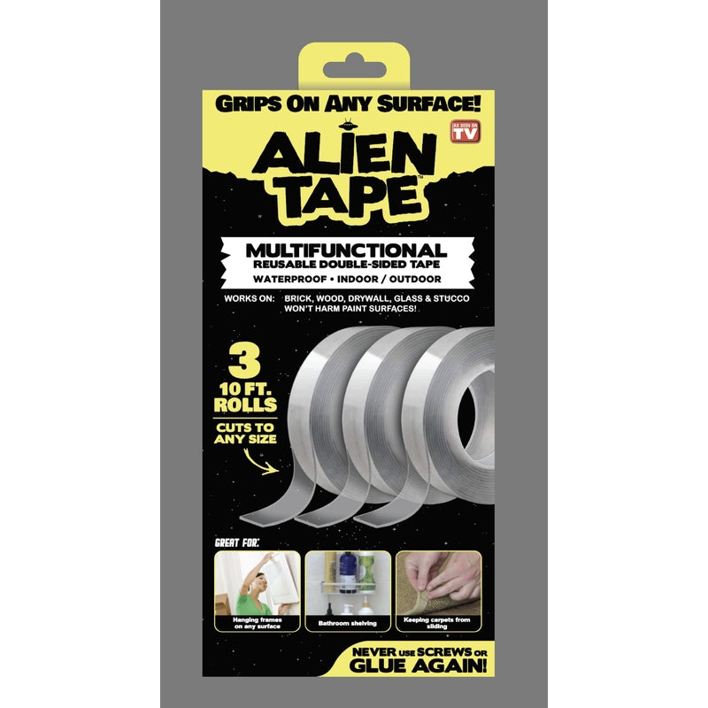 Alien Tape 10 ft. L Double Sided Tape Clear