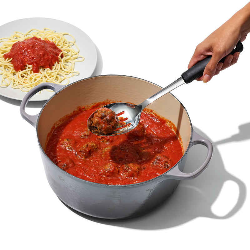 OXO Good Grips Black/Silver Nylon/Stainless Steel Slotted Spoon