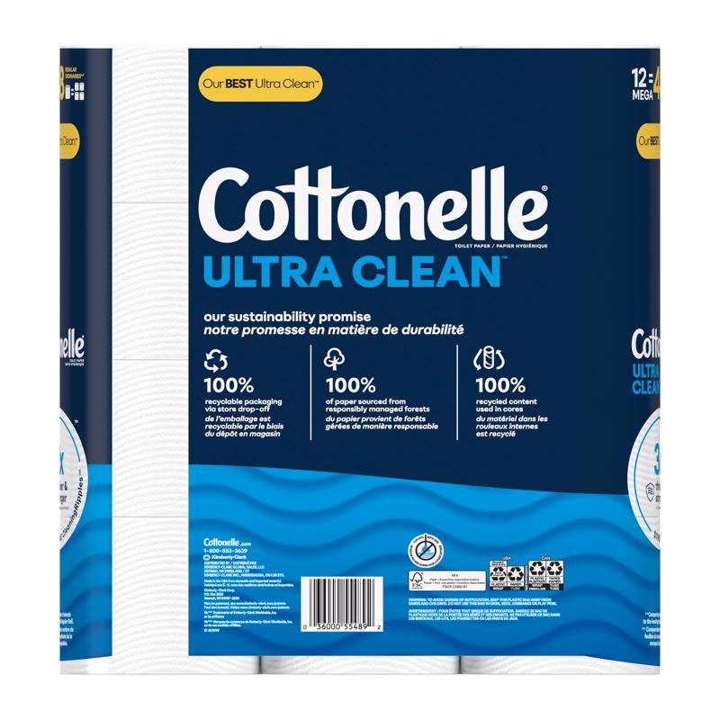 Cottonelle Ultra CleanCare Toilet Paper 12 Rolls 310 sheet