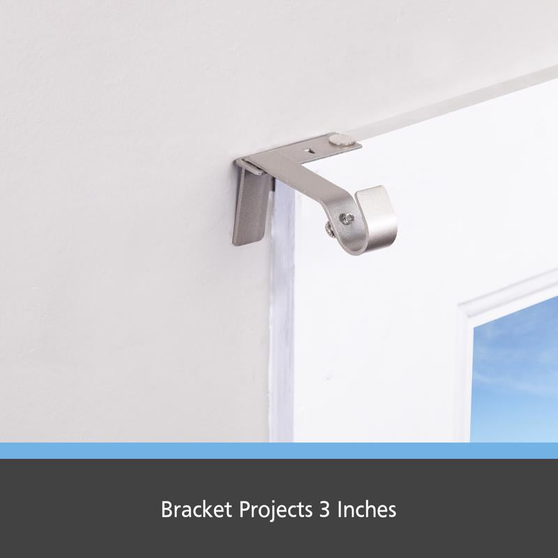 Kenney Fast Fit Brushed Nickel Silver Curtain Rod Bracket 5/8 in. L