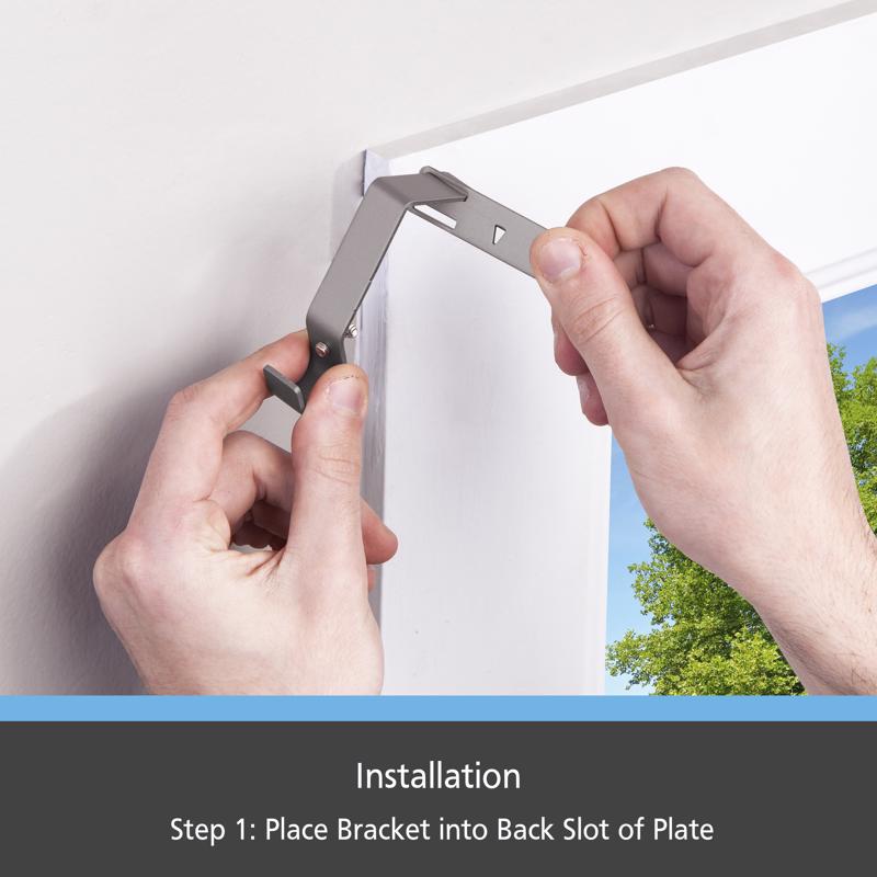 Kenney Fast Fit Pewter Gray Curtain Rod Bracket 5/8 in. L