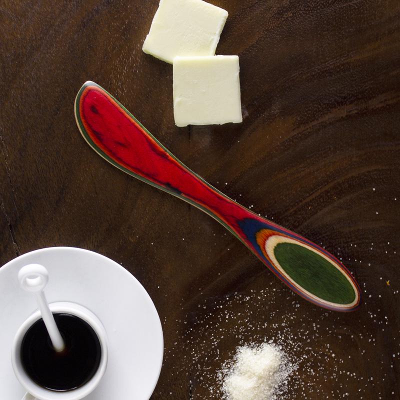 Totally Bamboo Baltique Multicolored Birch Wood Spreading Knife