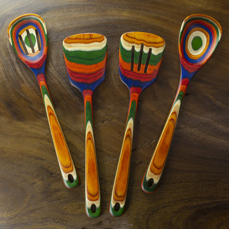 Totally Bamboo Baltique Multicolored Birch Wood Spatula