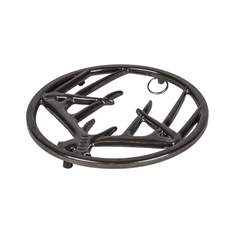 ANTLER TRIVET BLACK 8"W