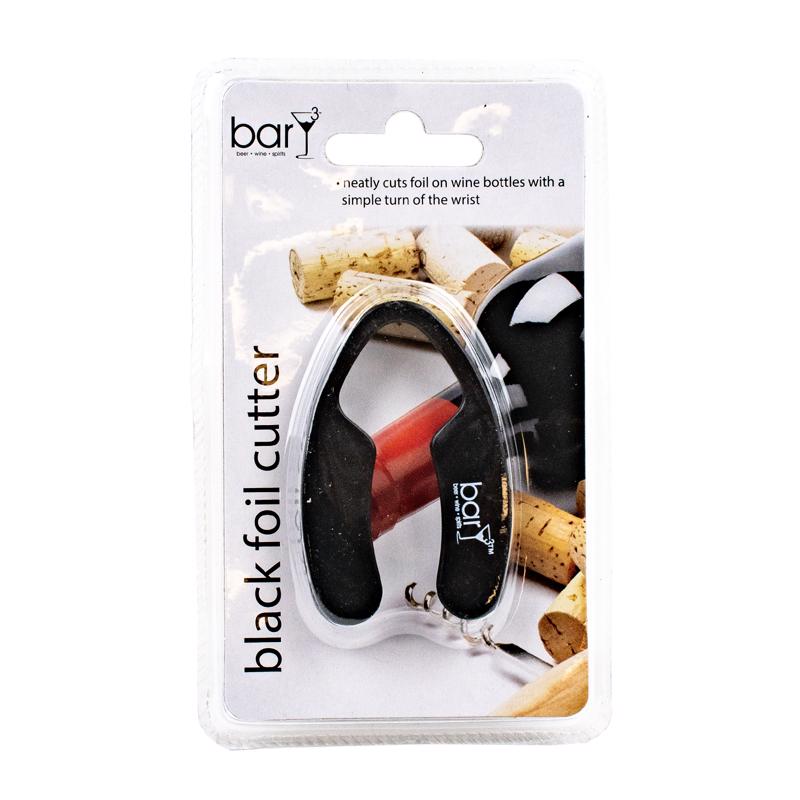 BarY3 Black Plastic/Stainless Steel Foil Cutter