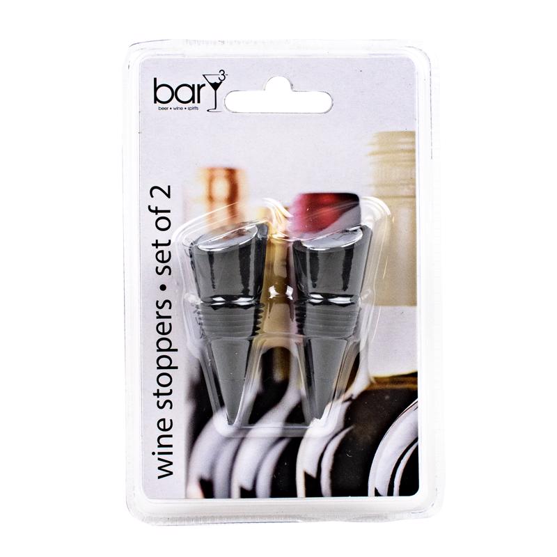 BarY3 Black Stainless Steel/Silicone Wine Stopper