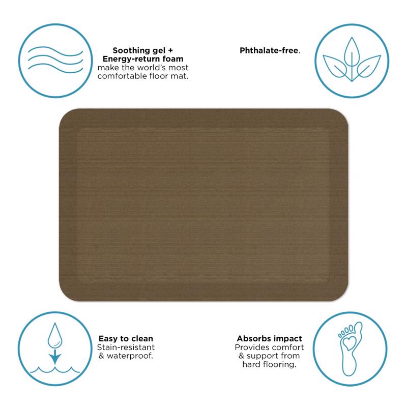 Gel Pro 20 in. W X 30 in. L Khaki Polyurethane Foam Anti Fatigue Mat