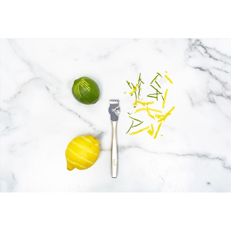BarY3 Black/Silver Stainless Steel Lemon Zester