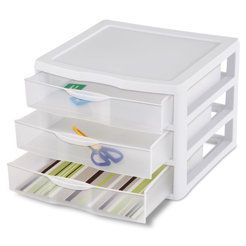 Sterilite 4.2 cu ft White Drawer Organizer 10.625 in. H X 14.5 in. W X 14.625 in. D Stackable