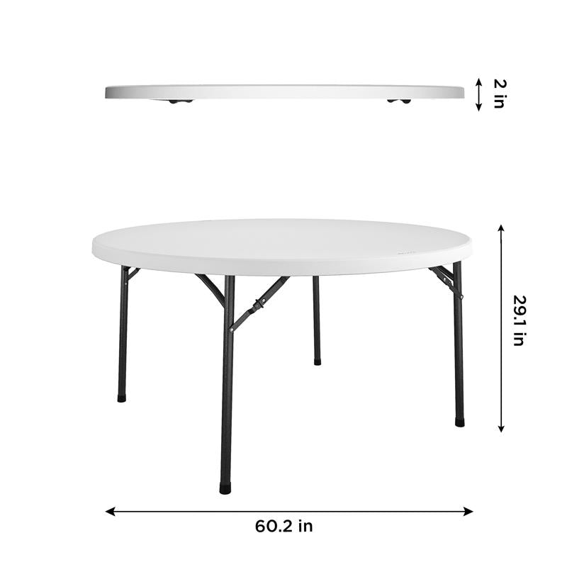 Cosco 60 in. W X 60 in. L Round Folding Table
