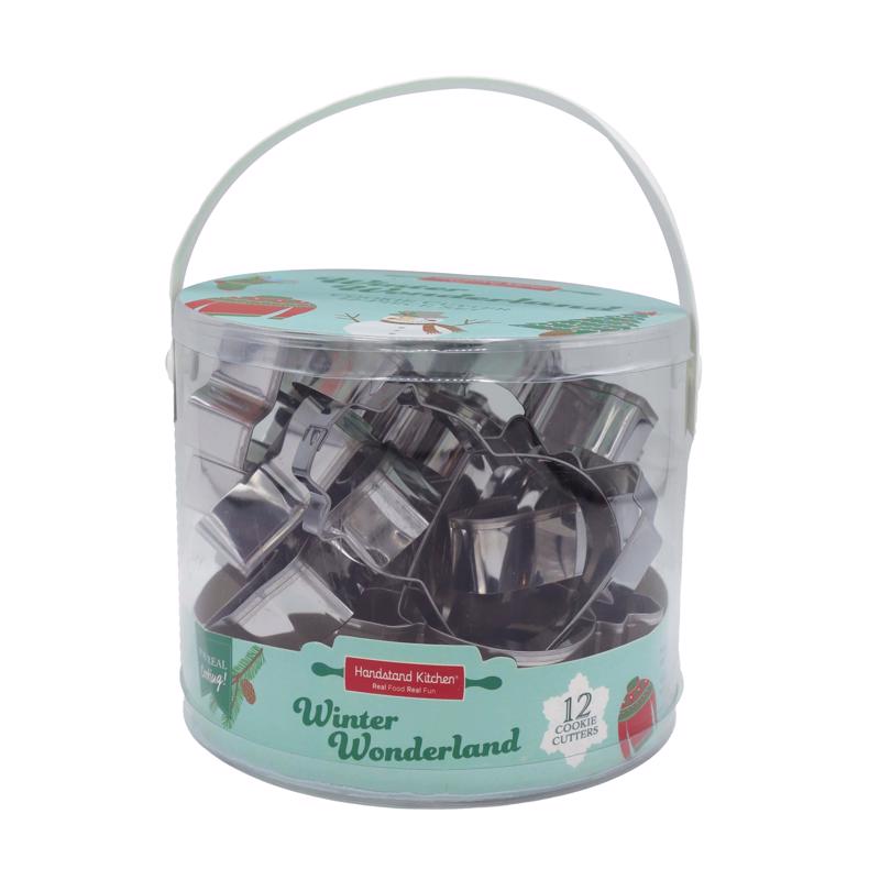 Handstand Kitchen Winter Wonderland Christmas Cookie Cutter Set Stainless Steel 12 pc