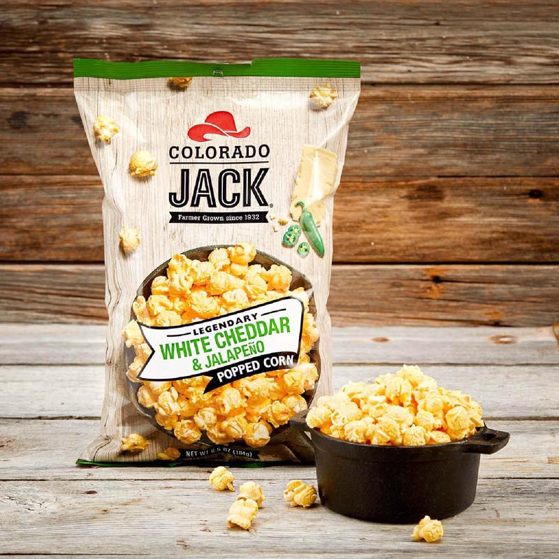 Colorado Jack Legendary White Cheddar and Jalapeno Gourmet Popcorn 6.5 oz Bagged
