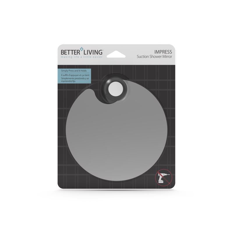 Better Living Wall Mount Shower Mirror Gray