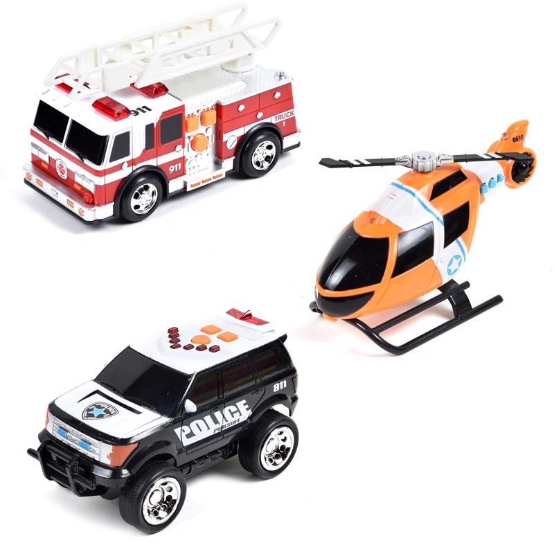Sunny Days Maxx Action Mini Rescue Vehicles Plastic Multicolored