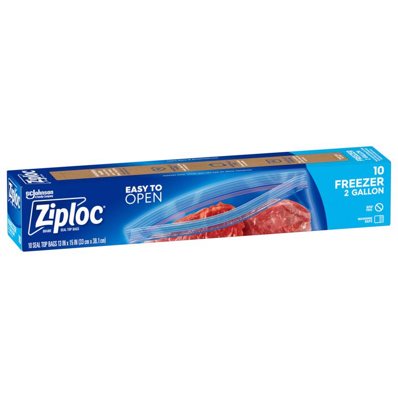 Ziploc 2 gal Clear Freezer Bag 10 pk