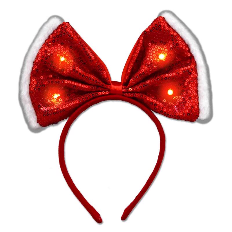 Magic Seasons Christmas Bow Sequence Headband 1 pc