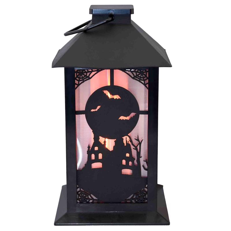 Magic Seasons 8 in. Haunted Flicker Flame Lantern Halloween Decor