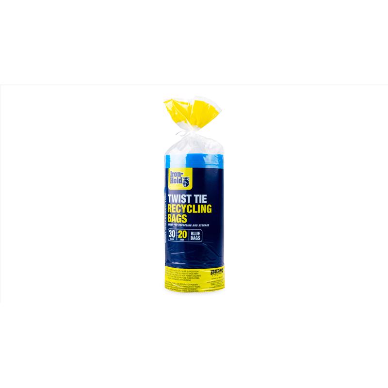 Iron-Hold 30 gal Kitchen Trash Bags Twist Tie 20 pk 1.5 mil