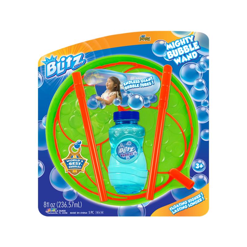 Blitz Bubbles Mighty Bubble Wand Plastic Multicolored 1 pc