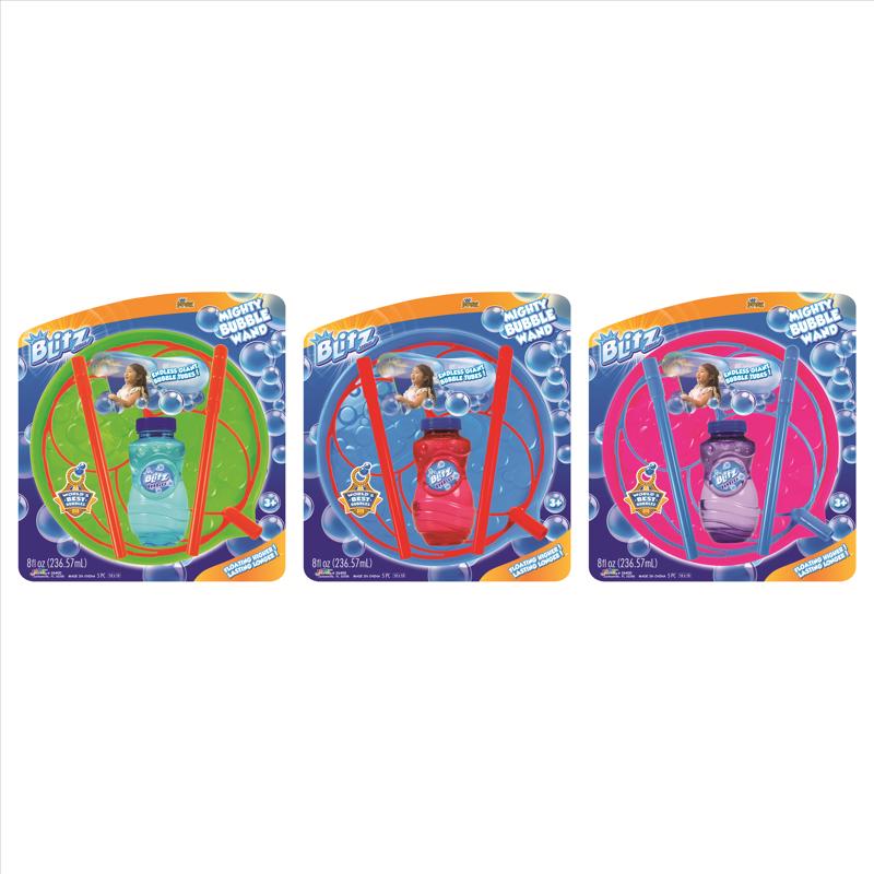 Blitz Bubbles Mighty Bubble Wand Plastic Multicolored 1 pc