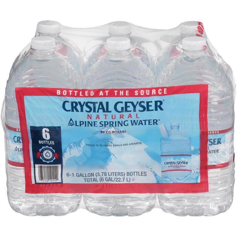 Crystal Geyser Alpine Natural Spring Water 1 gal 1 pk