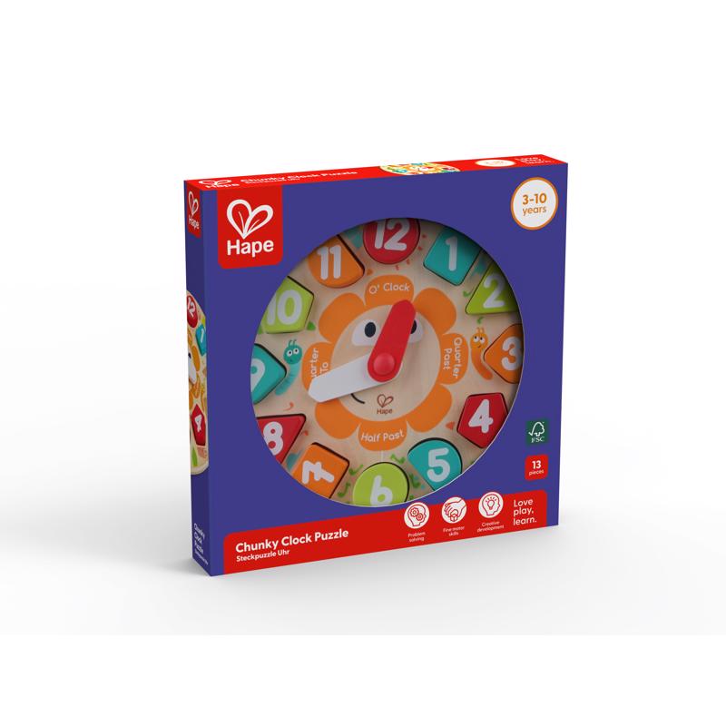 CHUNKY CLCK PUZZLE 3Y+