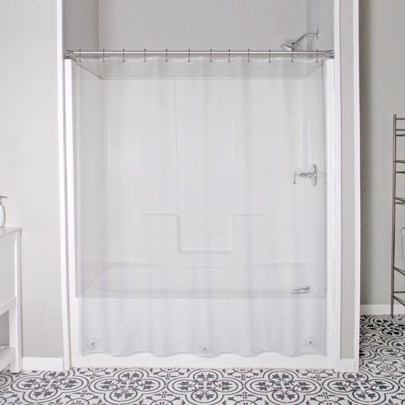 Kenney 72 in. H X 70 in. W Clear Shower Curtain Liner PEVA