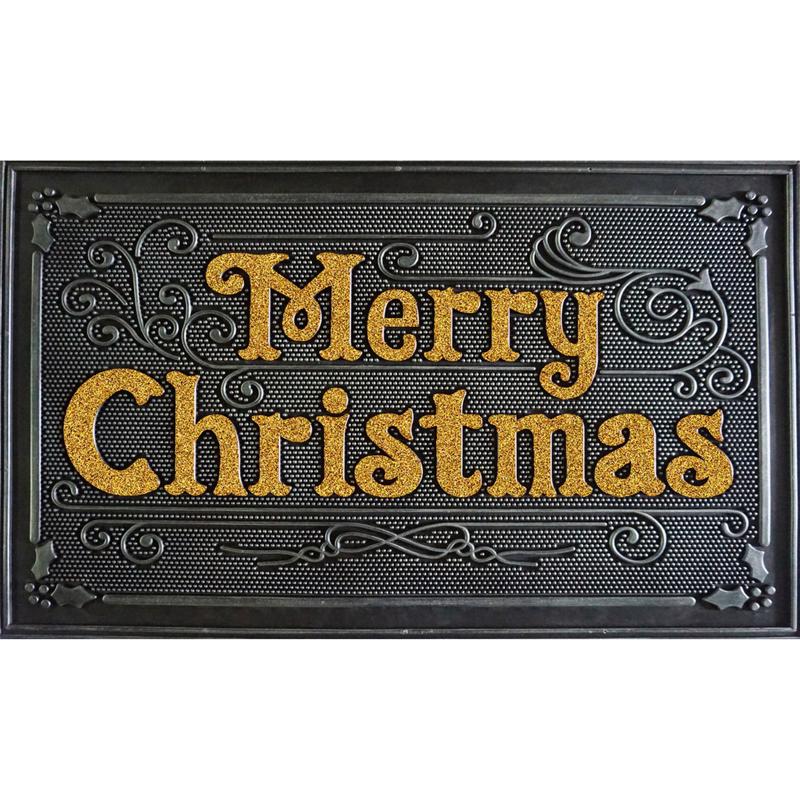 Rockport Premium 30 in. W X 18 in. L Assorted Christmas Rubber Door Mat
