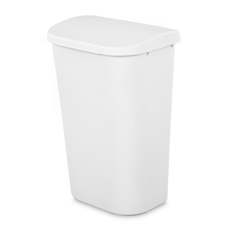 WASTEBASKT D-SHAP WHT