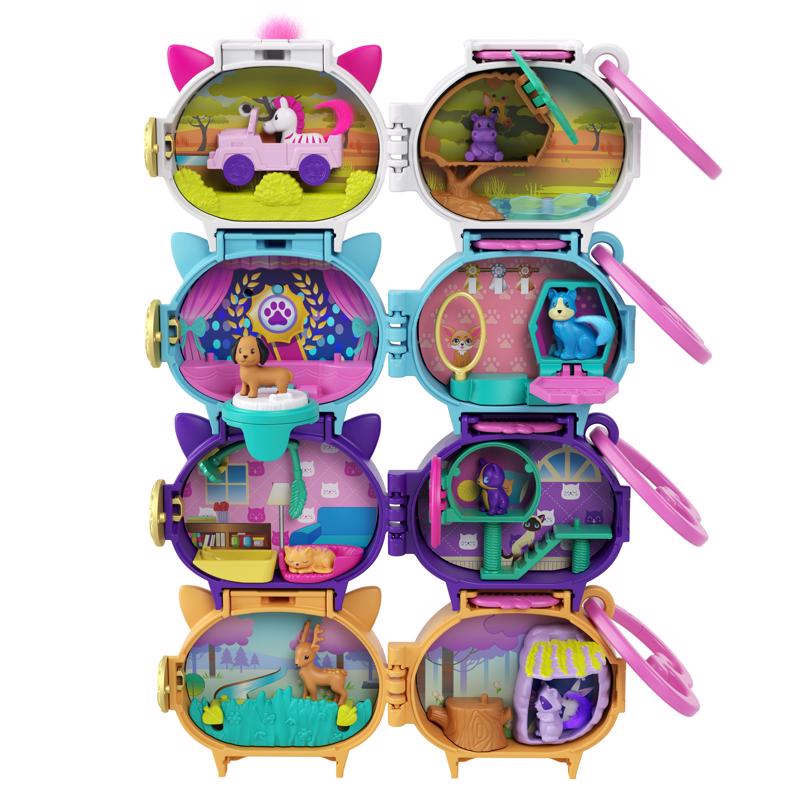 Mattel Polly Pocket Mini World of Pets Plastic Multicolored