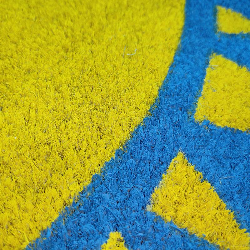 First Concept 18 in. W X 30 in. L Multicolored Hello Sunshine Coir Door Mat