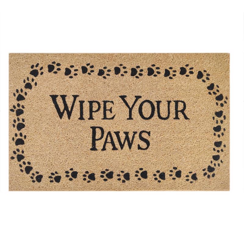 DOOR MAT COIR WP YR PAWS