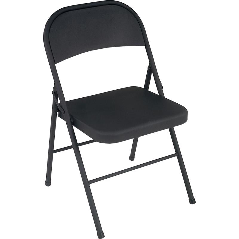 FOLDING CHAIR STEEL BLK