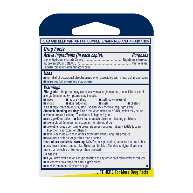 Advil PM Pain Reliever/Nightime Sleep Aid 6 ct 1 pk