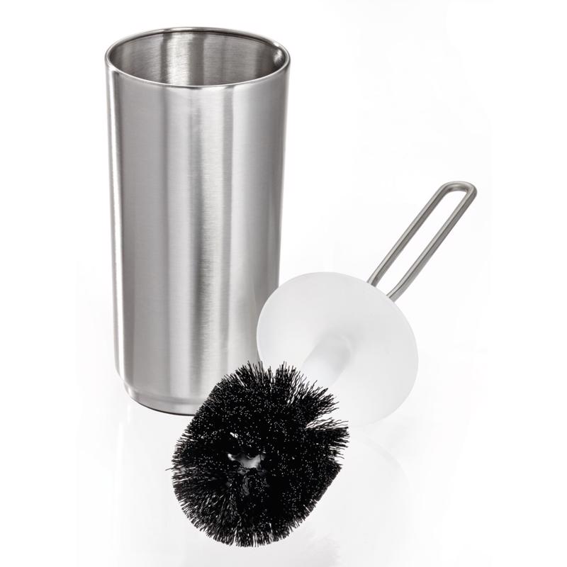 iDesign Steel Handle Bowl/Brush Holder Set