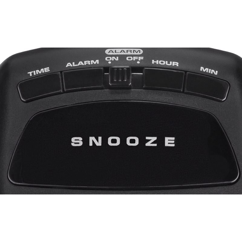 Westclox Black Alarm Clock Digital Plug-In