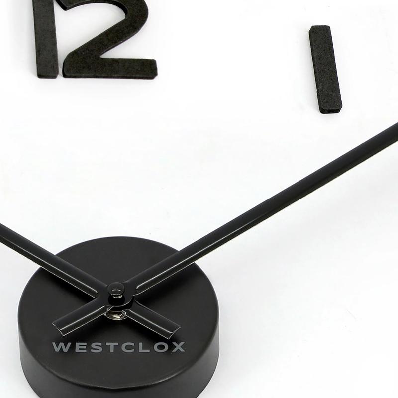 Westclox 20 in. L X 20 in. W Indoor Modern Analog Wall Clock Plastic Black